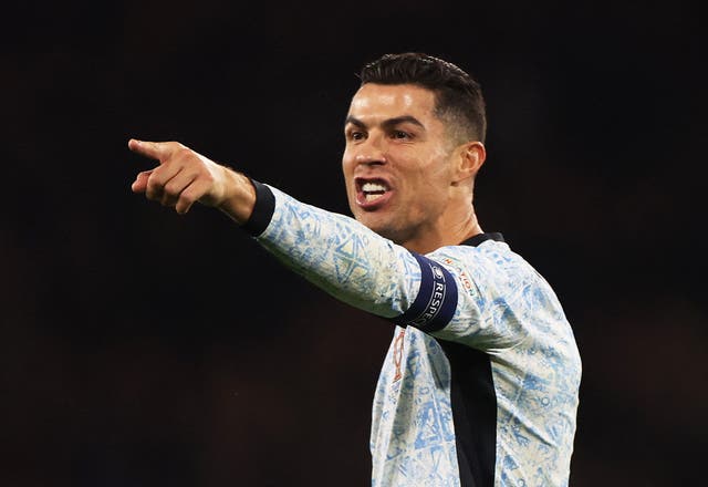 <p>Ronaldo was frustrated as Scotland claimed a 0-0 draw at Hampden </p>