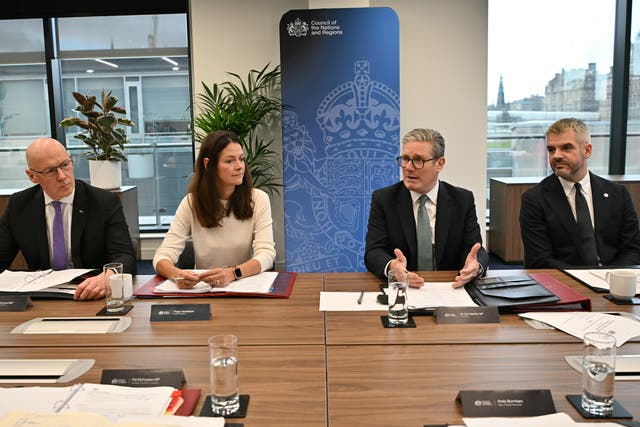 <p>Prime minister Keir Starmer hosts the first meeting of the Council of the Nations and Regions in Edinburgh on Friday </p>