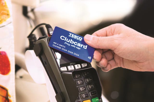 <p>Undated handout photo issued by Tesco of a general view of its Tesco Clubcard.</p>