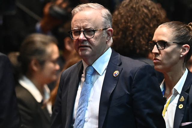 <p>Anthony Albanese attends the ASEAN summit in Vientiane, Laos, on 11 October 2024</p>