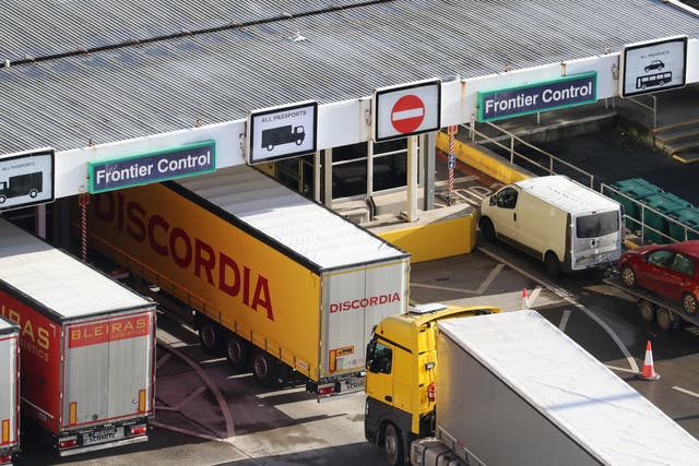 <p>Lorries at the port of Dover. UK firms have to battle with suffocating red tape when trying to trade with the continent</p>