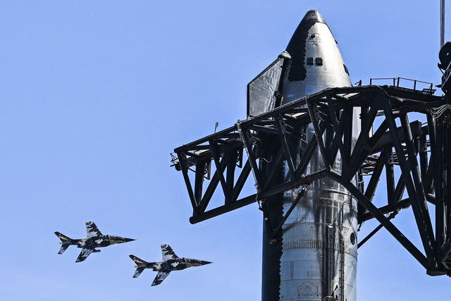 <p>The Starship spacecraft at SpaceX’s Starbase in Boca Chica, Texas, on 13 March, 2024</p>