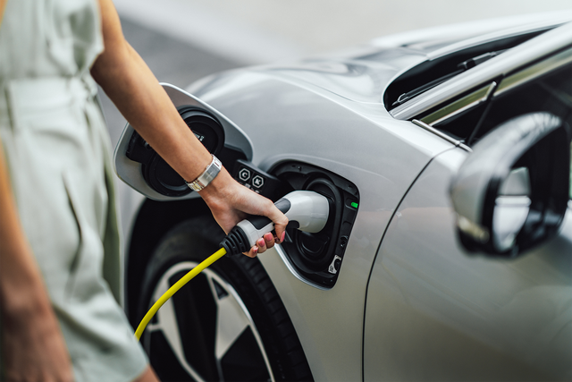 <p>Is it possible to run your EV and your home using only solar energy? Pictured: The Jaguar I-Pace charging</p>