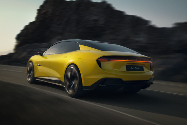 <p>The new Lotus Emeya electric performance car has a range of up to 379 miles.</p>