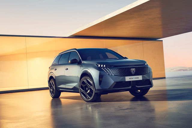 <p>The Peugeot e-5008 can carry a family of five with all of their luggage </p>